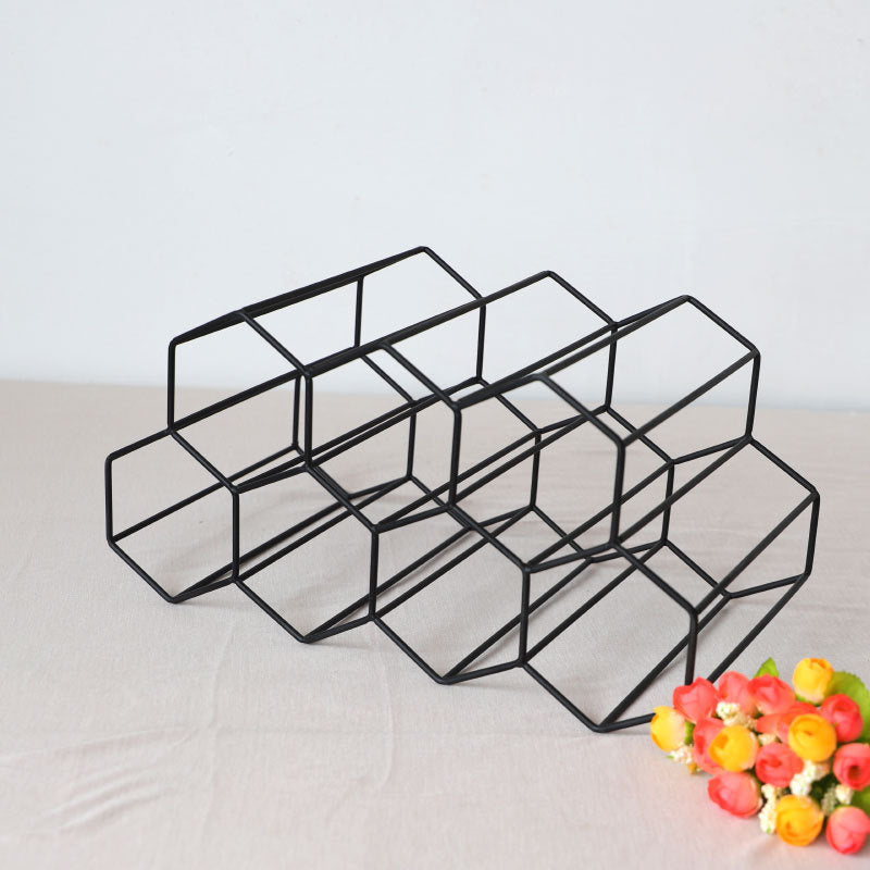 Geometric Metal Wine Rack Gomaki