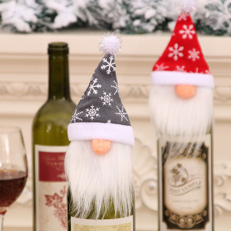 Housses de bouteille de vin Gomaki en forme de gnome de Noël