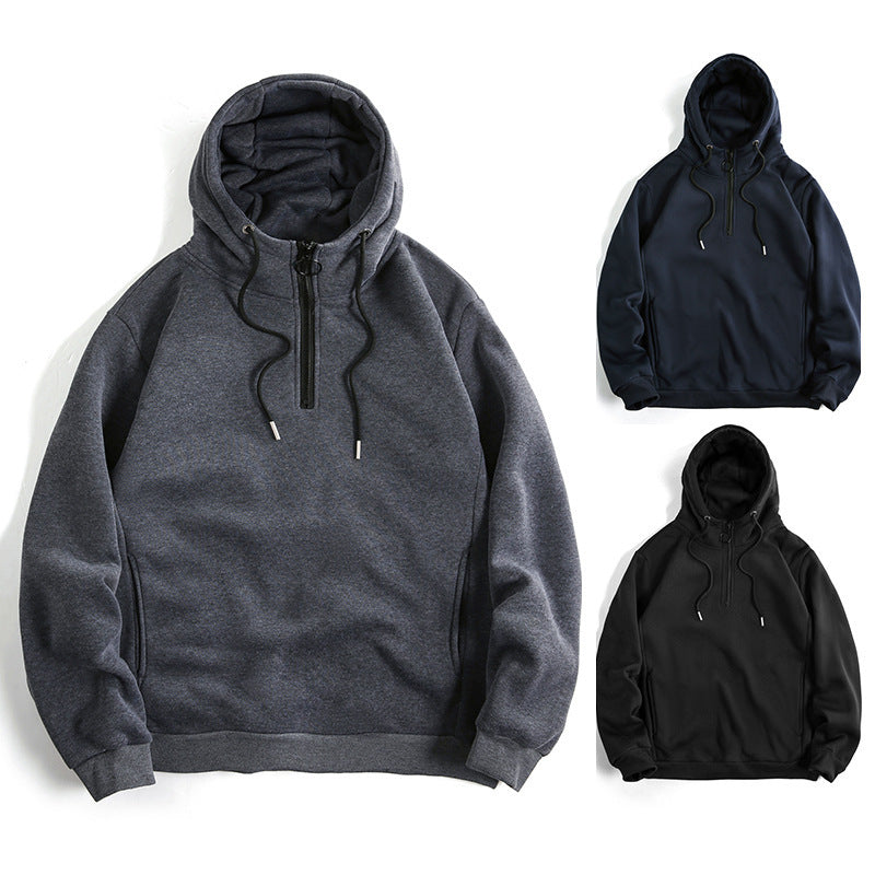 Half Zip High-Neck Hoodie Gomaki