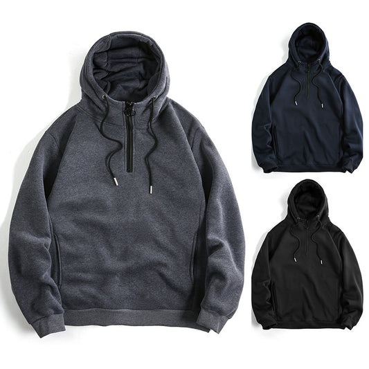 Half Zip High-Neck Hoodie Gomaki