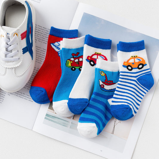 Boys Cotton Socks Set Gomaki