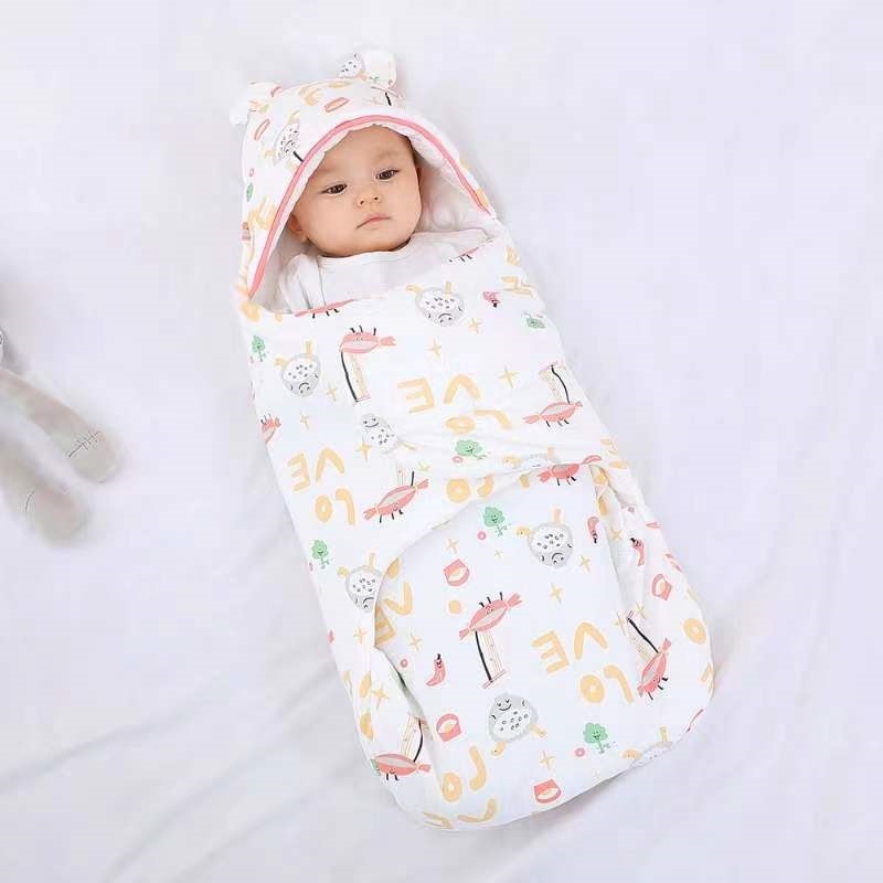 Baby Swaddle Sleeping Bag with Hood Gomaki