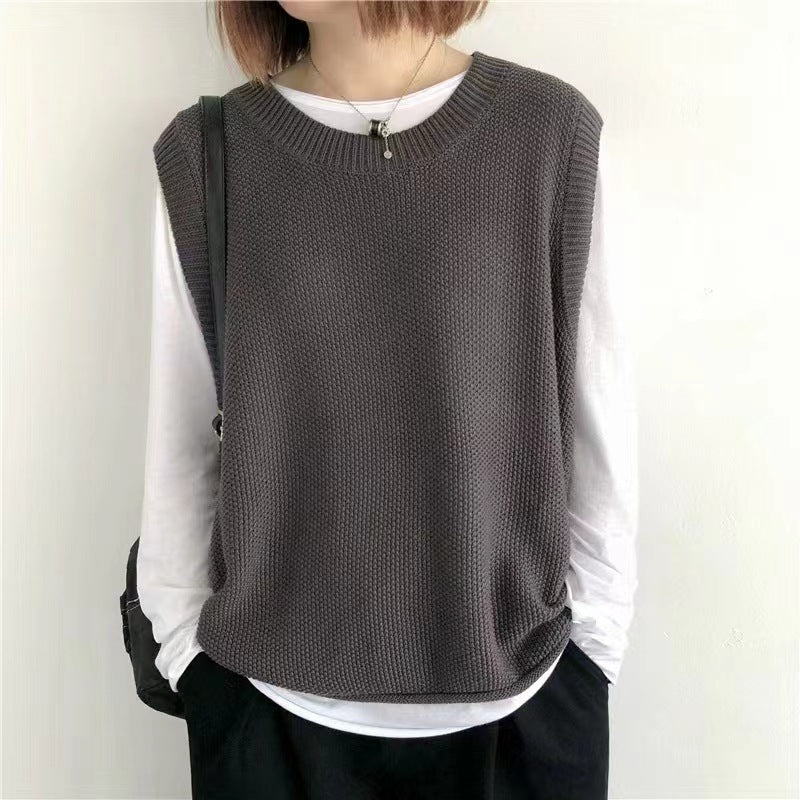Women Knitted Sweater Vest Gomaki
