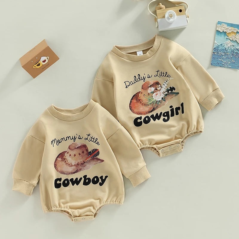 Western Style Cotton Bodysuits for Boys and Girls Gomaki