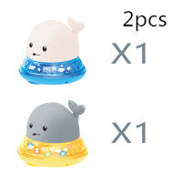 Giocattolo da bagno a forma di balena con luci LED e musica Gomaki