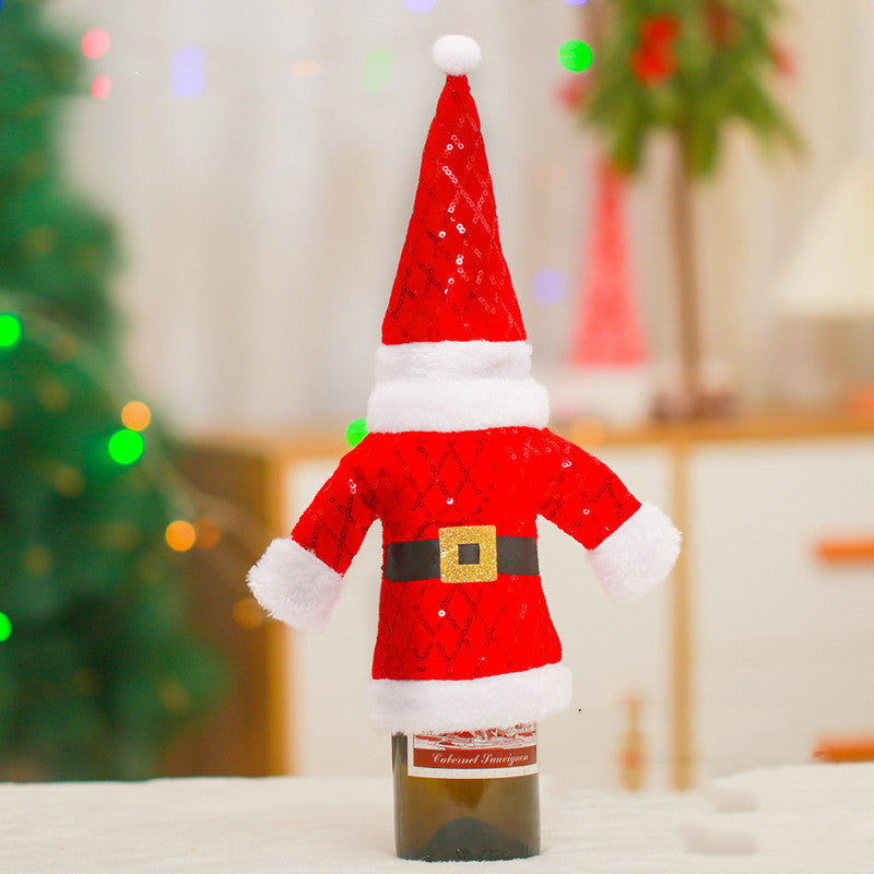 Housse de bouteille de vin en forme de gnome de Noël Gomaki