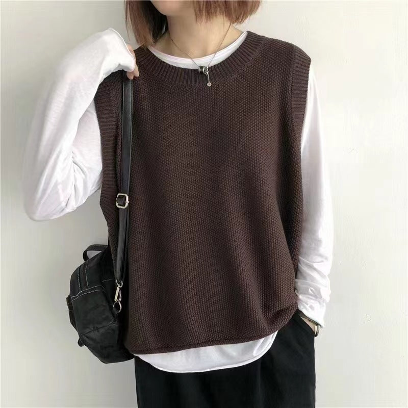 Women Knitted Sweater Vest Gomaki