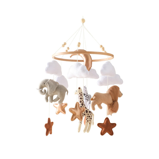 Safari Animal Baby Crib Mobile Gomaki