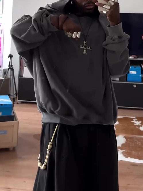 Oversized Dark Charcoal Hoodie Gomaki