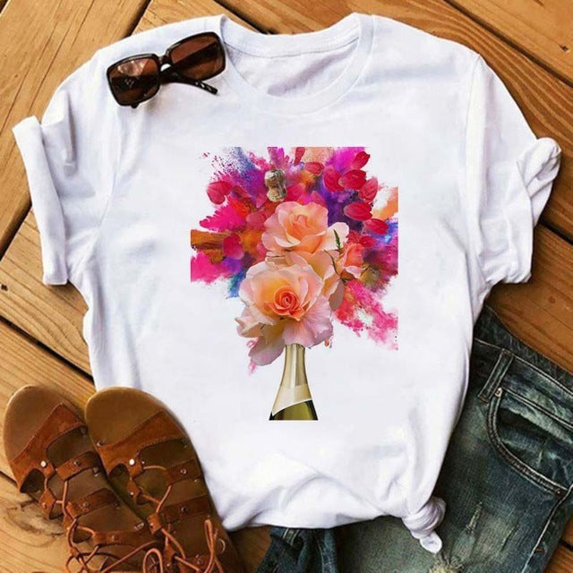 Heartbeat Wine Glass T Shirt Gomaki