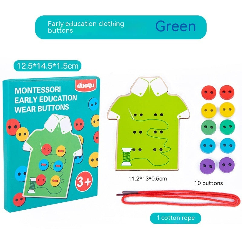 Gomaki Kids Montessori Button Threading Toy