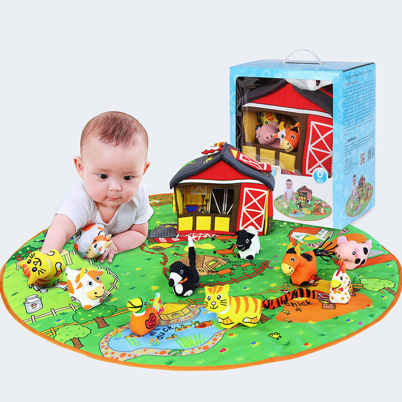 Montessori Inspired Jungle Animal Baby Play Mat Set Gomaki