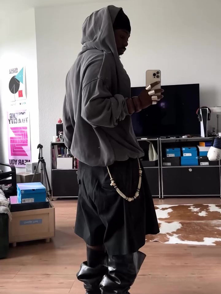 Oversized Dark Charcoal Hoodie Gomaki