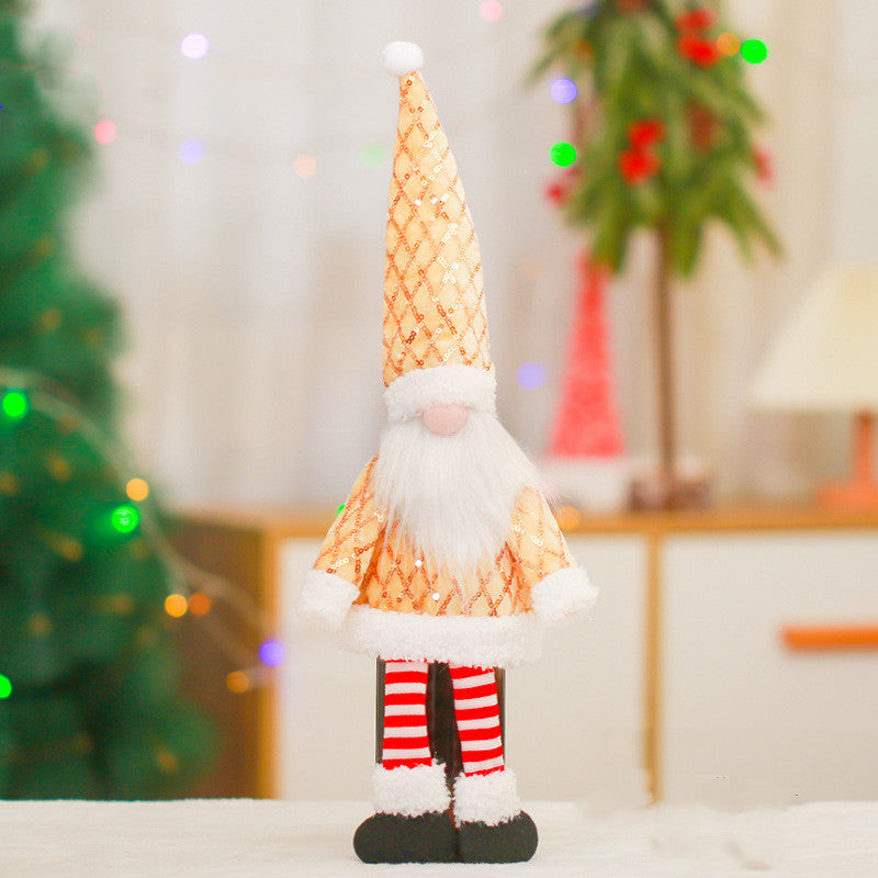 Housse de bouteille de vin en forme de gnome de Noël Gomaki