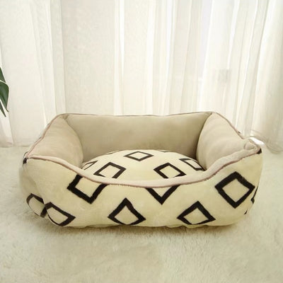 Soft Square Cat Small Dog Bed Gomaki