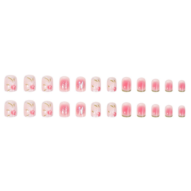 3D Floral Gradient Press On Nails Gomaki