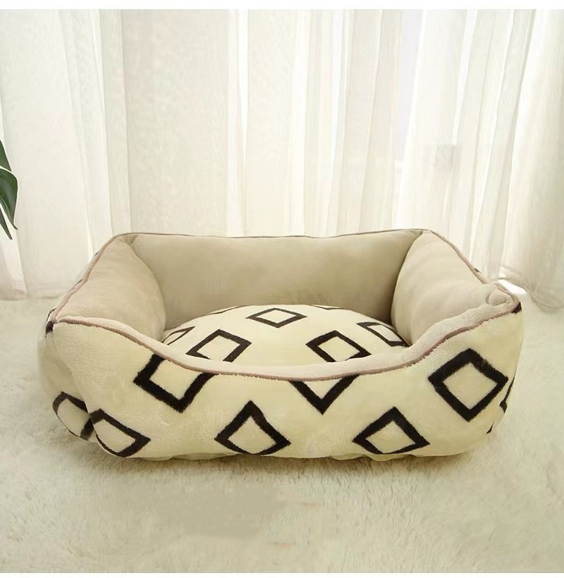 Soft Square Cat Small Dog Bed Gomaki