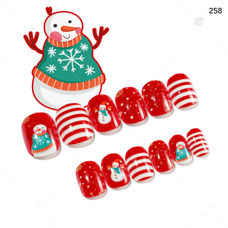 Christmas Pattern Press On Nails Gomaki