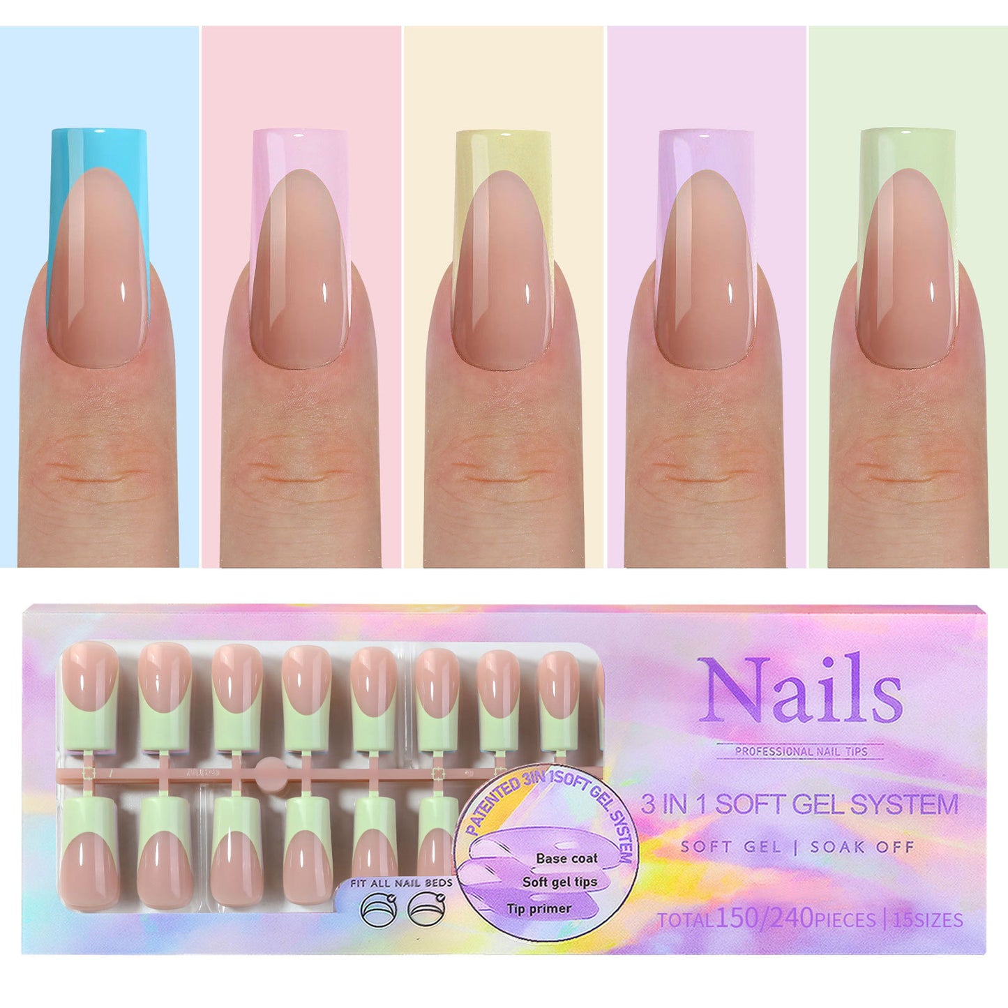 Manicure Wear Nail French Seamless Wear Nail Detachable Gomaki