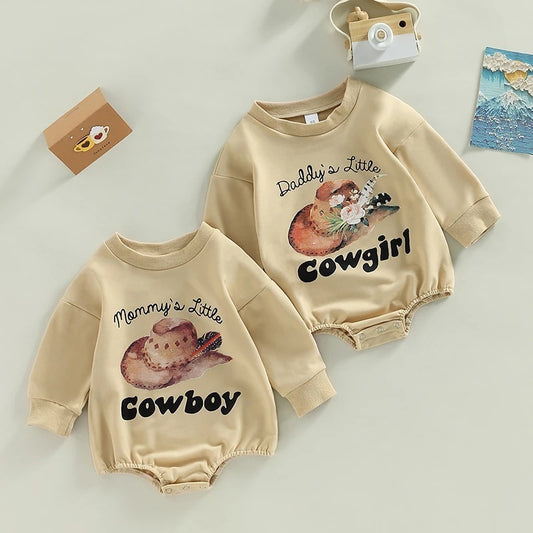 Western Style Cotton Bodysuits for Boys and Girls Gomaki