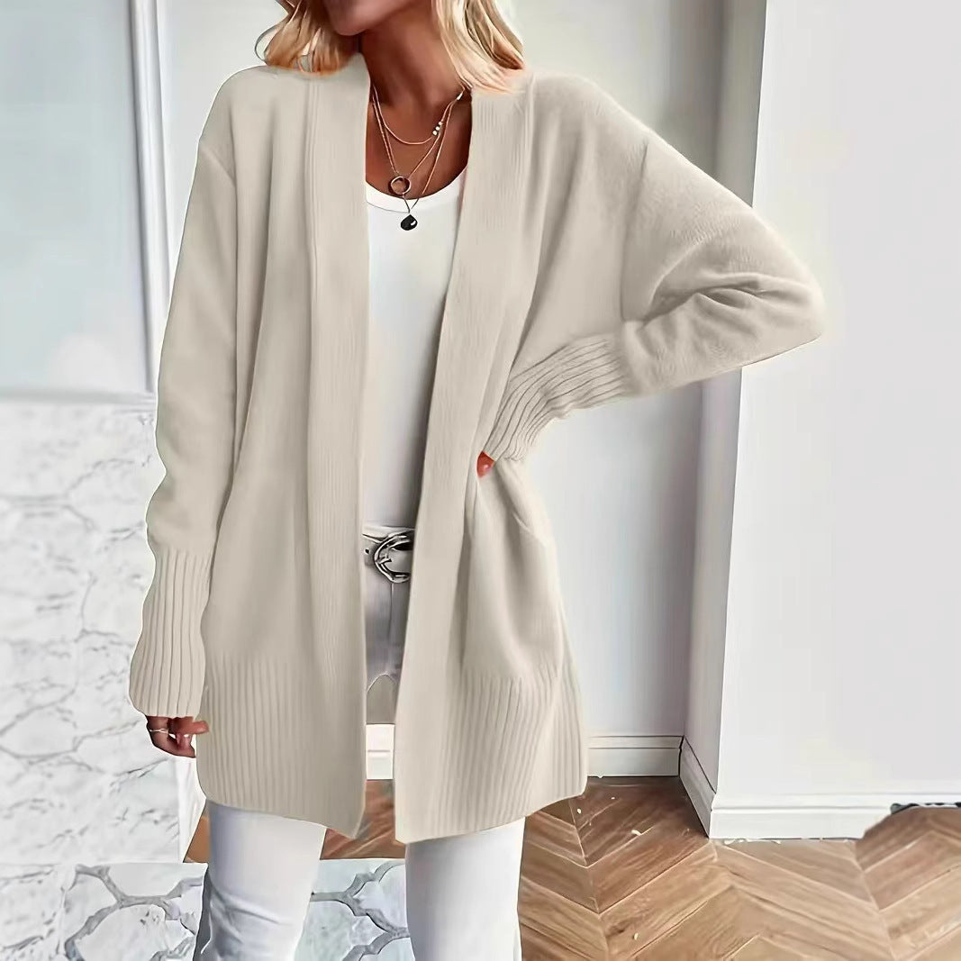 Women Long Knit Cardigan Gomaki