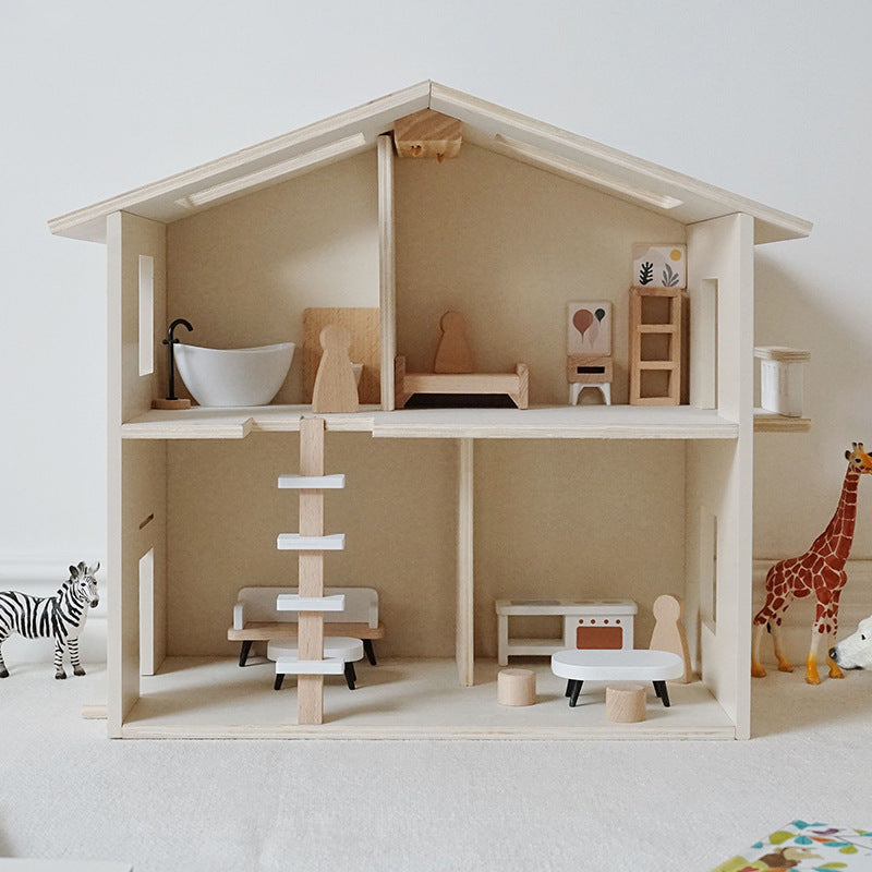 Wooden Montessori Dollhouse Gomaki