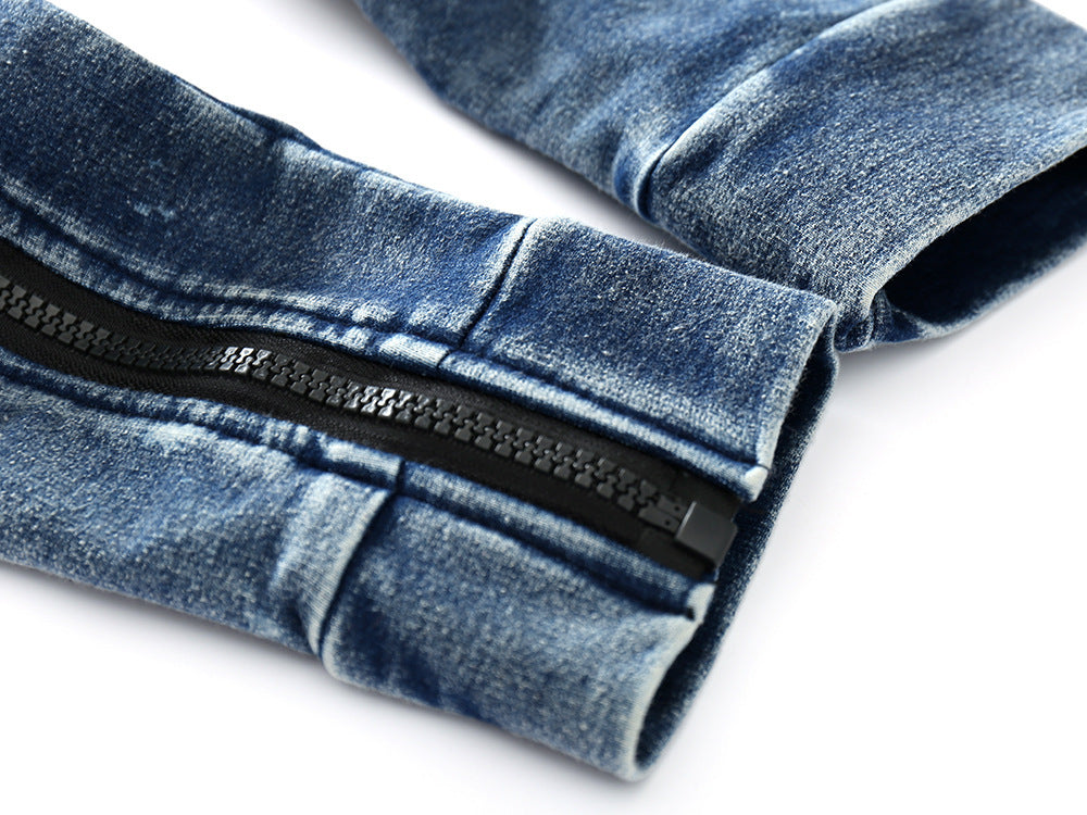 Tuta con cappuccio in stile denim per neonati Gomaki