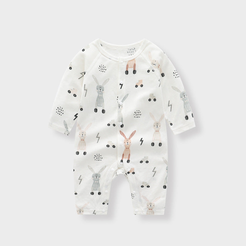 Light And Soft Bamboo Fiber Baby Jumpsuit Floral Animal Cute Print Gomaki