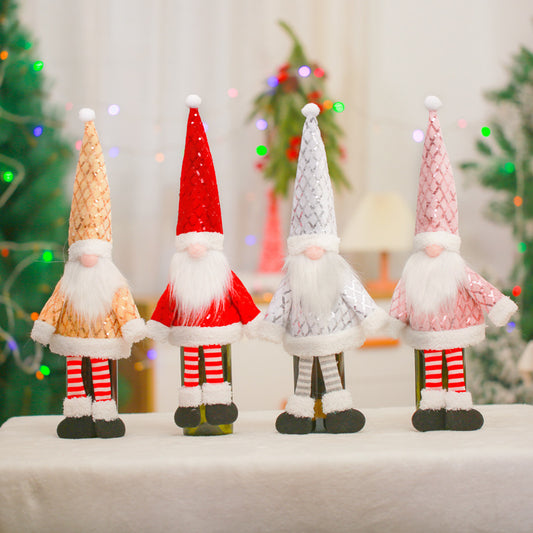 Christmas Gnome Wine Bottle Cover Gomaki