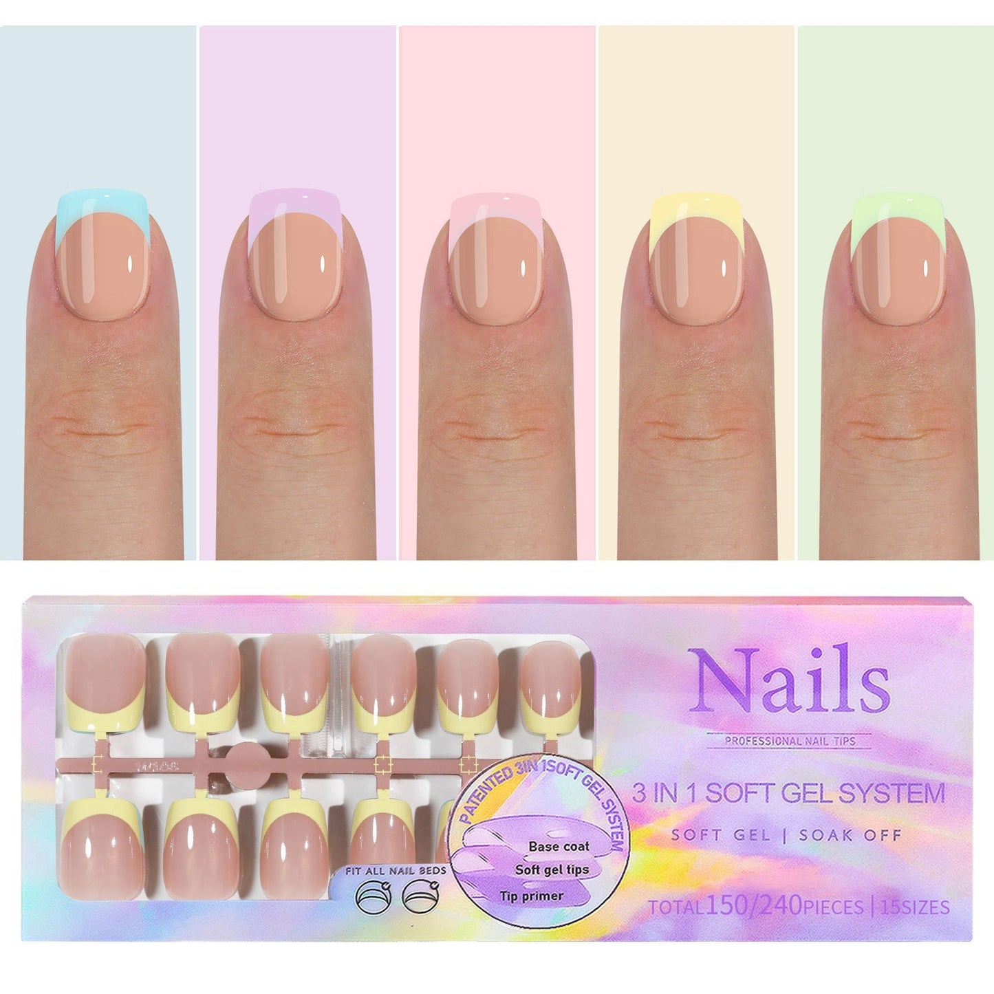 Manicure Wear Nail French Seamless Wear Nail Detachable Gomaki