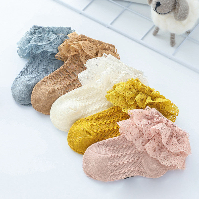 Baby Lace Ruffle Socks Gomaki