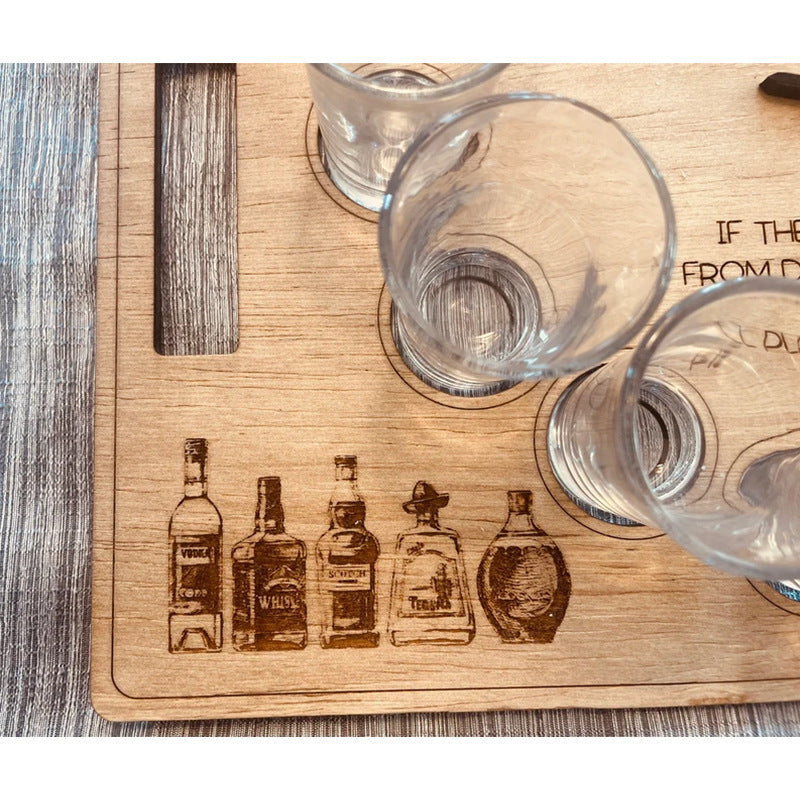 Set da gioco per bere con roulette in bicchierino Gomaki