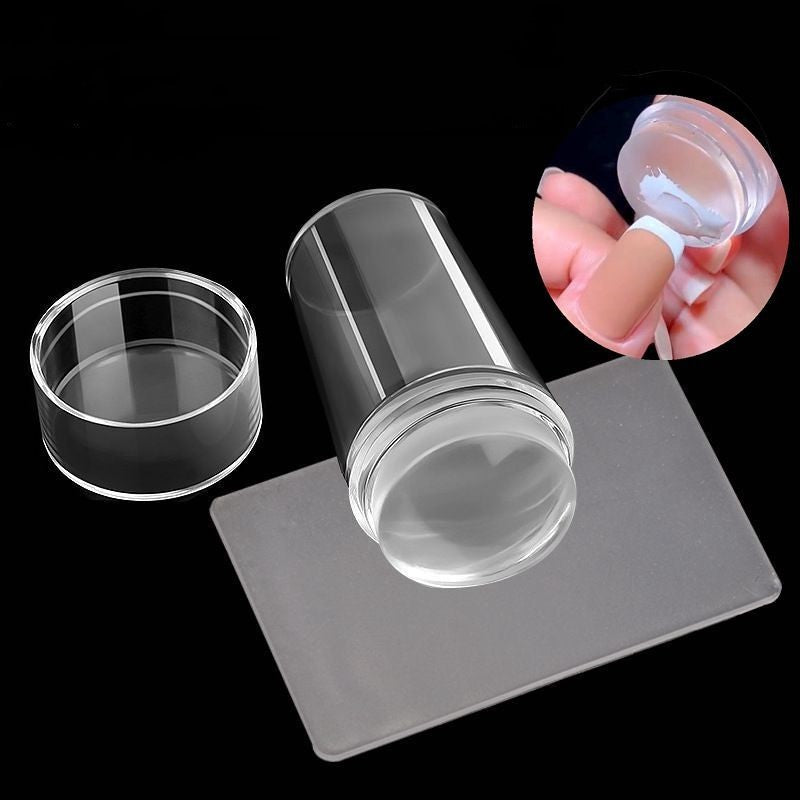 Transparent Silicone French Nail Stamper Gomaki