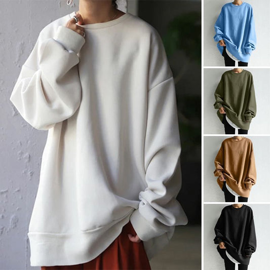 Women Oversized Crewneck Sweatshirt Gomaki