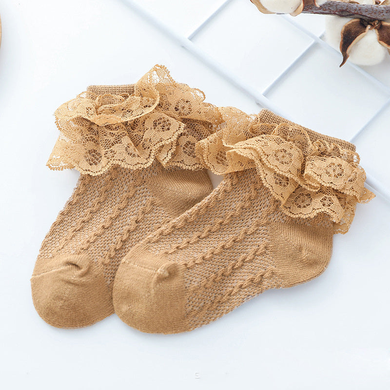 Baby Lace Ruffle Socks Gomaki