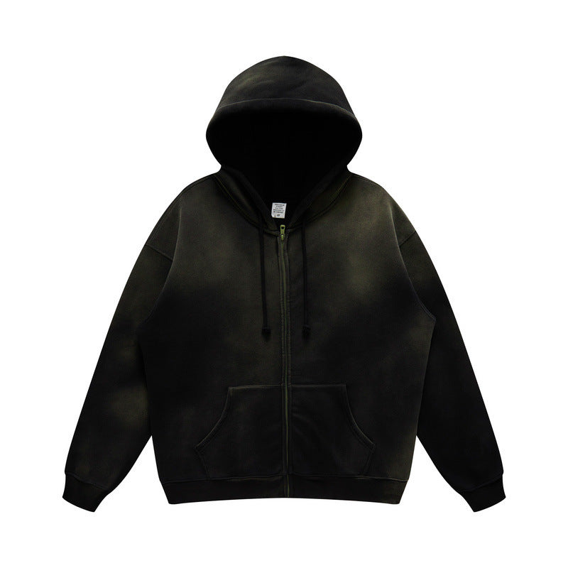 Unisex Vintage Washed Zip Hoodie