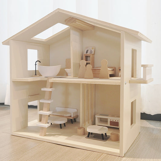 Wooden Montessori Dollhouse Gomaki