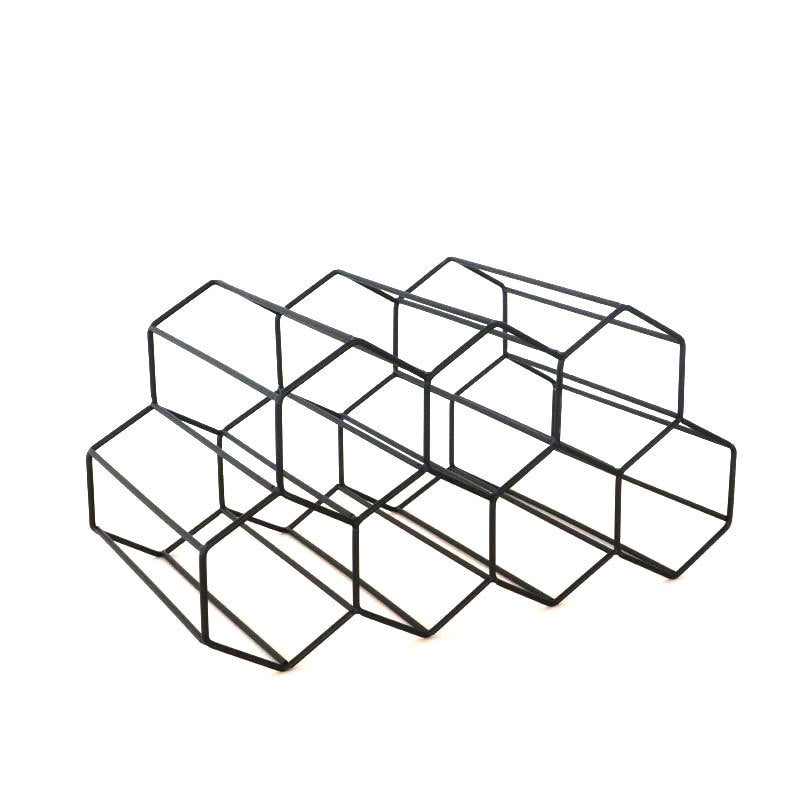 Geometric Metal Wine Rack Gomaki