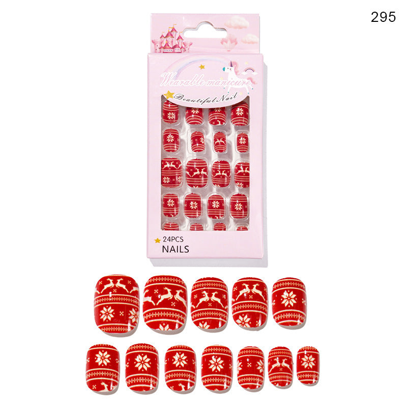 Christmas Pattern Press On Nails Gomaki