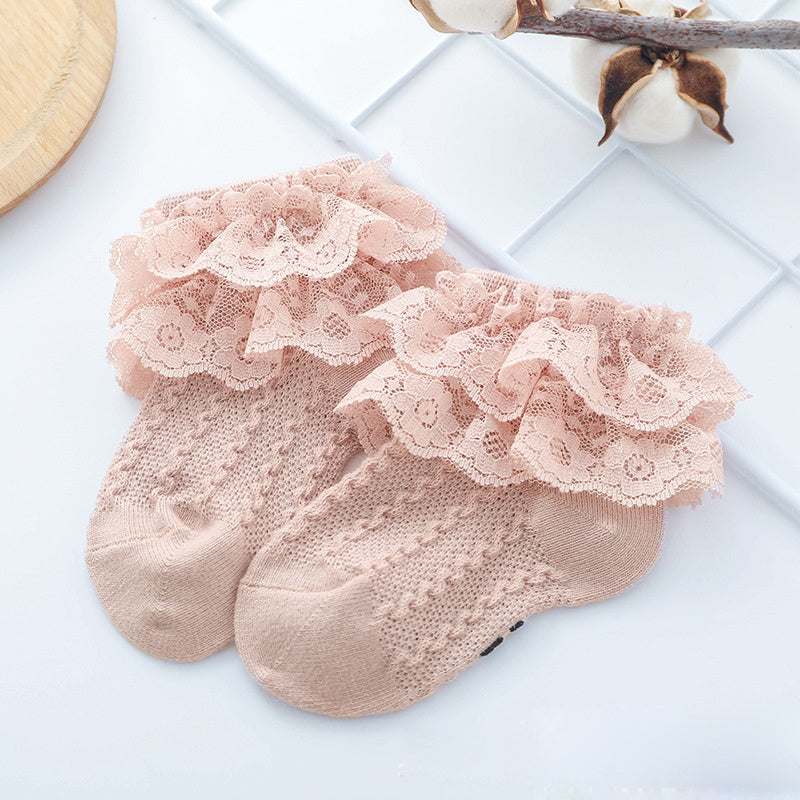 Baby Lace Ruffle Socks Gomaki