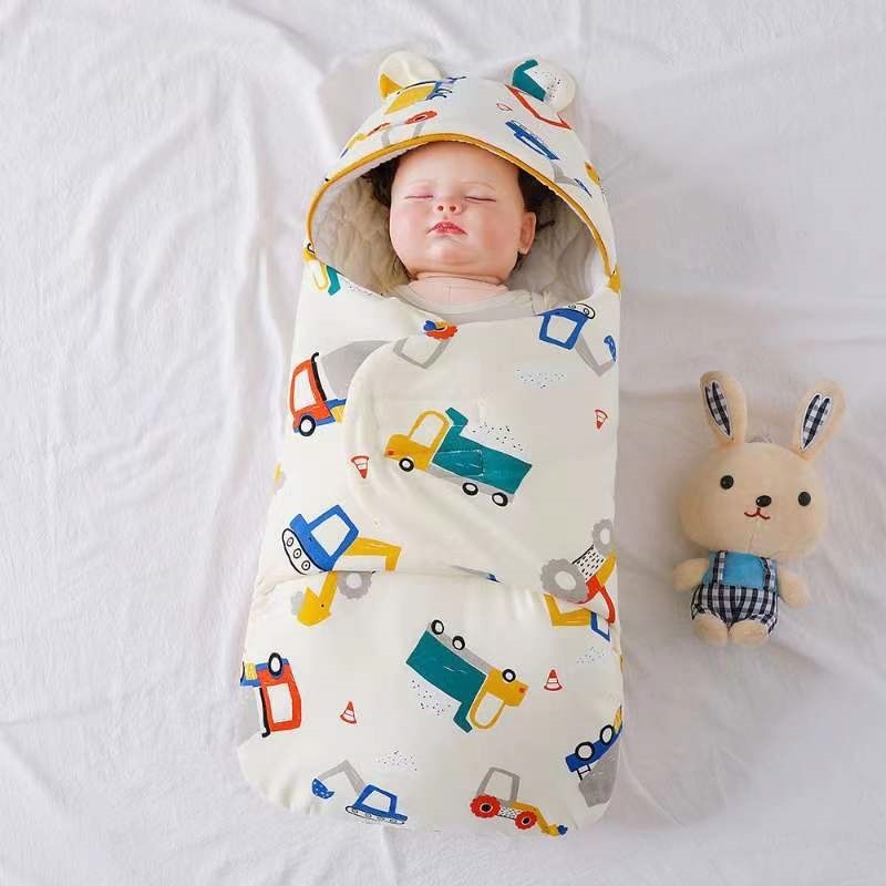 Baby Swaddle Sleeping Bag with Hood Gomaki