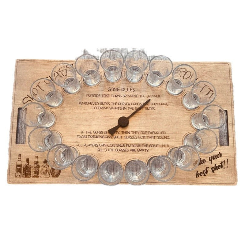 Set da gioco per bere con roulette in bicchierino Gomaki