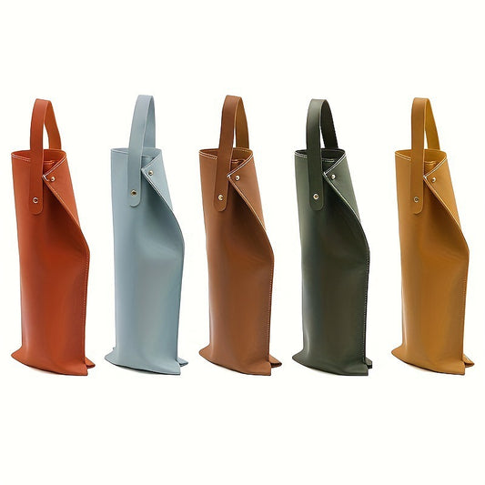 Minimalist Leather Wine Bottle Carrier Gomaki